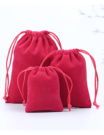Fashion Rose Red 29*12cm Velvet Binding Bag