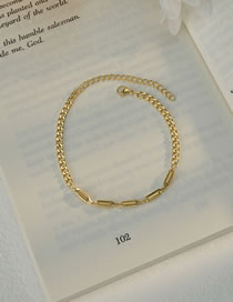 Fashion Gold Titanium Steel Cuban Chain Bracelet