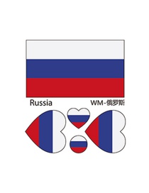 Fashion Russia Environmental Protection World Flag Face Tattoo Stickers Waterproof