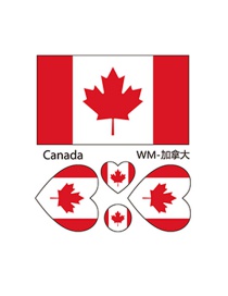 Fashion Canada Environmental Protection World Flag Face Tattoo Stickers Waterproof