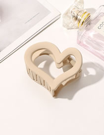 Fashion Beige Frosted Love Clip