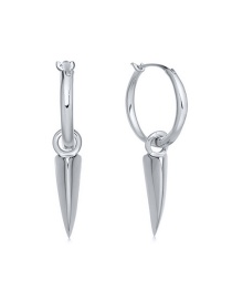 Fashion Silver Color Metal Rivet Conical Ear Ring