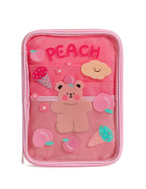 Fashion Pink (applicable To 9.7-11 Inch Ipad) Cartoon Pvc Visual Flat Storage Bag