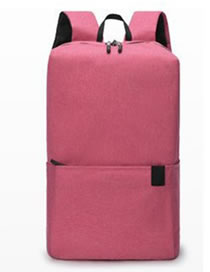 Fashion Pink Shoulder Waterproof Zipper Backpack