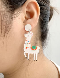 Fashion Cushion Alpaca Christmas Cartoon Alpaca Ear Studs