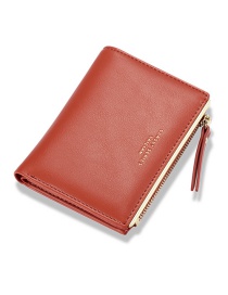 Fashion Red Multi-card Zip Wallet
