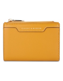 Fashion Yellow Multi-card Buckle Wallet
