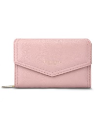 Fashion Pink Pu Leather Flip Square Coin Purse