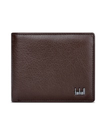 Fashion Dark Brown Leather Multi-card Pocket Wallet