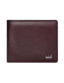 Fashion Crimson Leather Multi-card Pocket Wallet