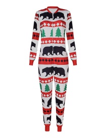 Fashion Men's Om9769 Christmas Print One-piece Pajamas