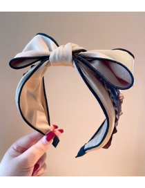 Fashion Apricot Frilled Lace Bow Headband