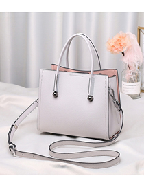 Fashion Gray Wide Shoulder Strap Portable Large-capacity Messenger Bag
