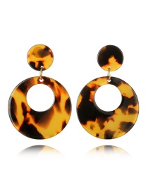 Fashion Color Acrylic Round Earrings