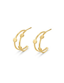 Fashion Gold Color Stainless Steel Circle Hollow Stud Earrings