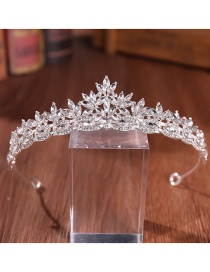 Fashion 2# Alloy Rhinestone Leaf Crown