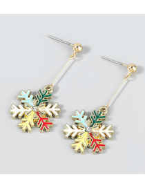 Fashion Snowflake Alloy Christmas Snowflake Earrings