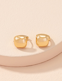 Fashion Gold Color Geometric Square Earrings