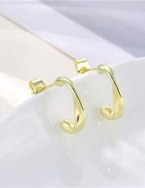 Fashion Gold Alloy Geometric Twisted C-shaped Ear Clip