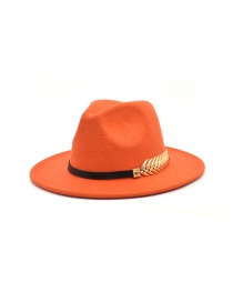 Fashion Orange Woolen Jazz Hat