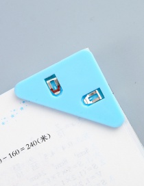 Fashion Solid Color-blue Plastic Triangle Book Corner