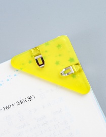 Fashion Transparent Section-yellow Plastic Triangle Book Corner
