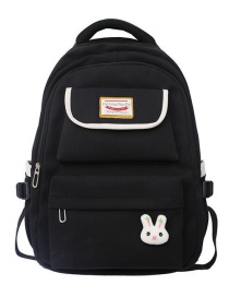 Fashion 【black】 Large-capacity Patch Multi-pocket Backpack
