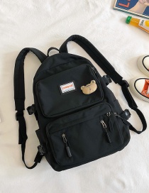 Fashion Black Nylon Large Capacity Backpack