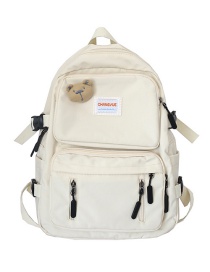 Fashion Off White Nylon Large Capacity Backpack
