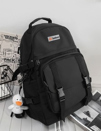 Fashion Black[black Leg Duck Pendant] Large Capacity Backpack With Belt Buckle