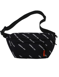 Fashion Black Letter-print Large-capacity Shoulder Bag
