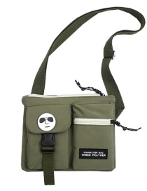 Fashion 1 Green Single Bag Free 1 Badge Nylon Large Capacity Crossbody Bag