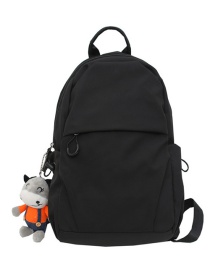 Fashion Black Single Bag Nylon Large Capacity Backpack
