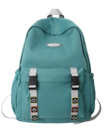 Fashion Green Large Capacity Backpack With Nylon Belt Buckle