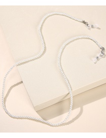 Fashion Off White Pearl Beaded Geometric Glasses Chain