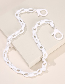 Fashion Porcelain White Plastic Geometric Chain Glasses Chain