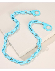 Fashion Sea ??blue Plastic Geometric Chain Glasses Chain
