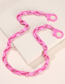 Fashion Rose Red Plastic Geometric Chain Glasses Chain