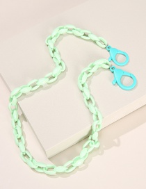 Fashion Grass Green Plastic Geometric Chain Glasses Chain