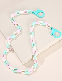 Fashion Green Color Plastic Geometric Chain Glasses Chain