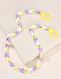 Fashion Yellow Color Plastic Geometric Chain Glasses Chain