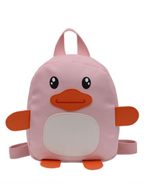 Fashion Pink Cartoon Children Little Yellow Duck Backpack