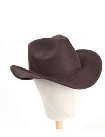 Fashion Brown Felt Cuffed Jazz Hat