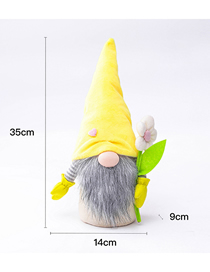 Fashion Yellow Fabric Love Flower Faceless Doll Doll