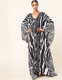 Fashion Big And Small Zebra Zebra Print Swimsuit Blouse