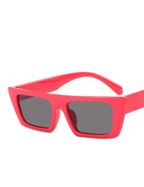 Fashion Red And Grey Tablets Square Frame Sunglasses