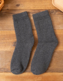 Fashion Dark Gray Pure Cotton Geometric Socks