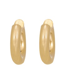 Fashion Gold Titanium Steel Circle Ear Ring