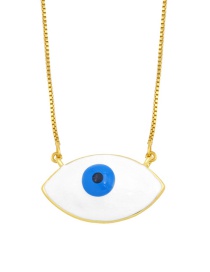 Fashion B Metal Geometric Eye Round Necklace