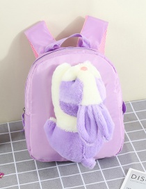 Fashion Purple Cartoon Bunny Children's Backpack